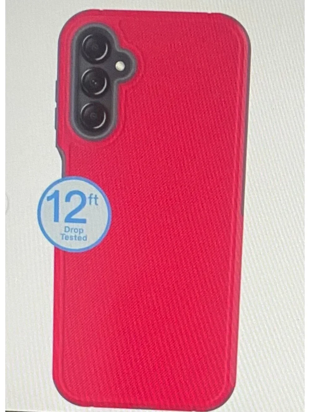 Onn Slim Rugged Case for Samsung Galaxy A14 5G Red/Gray